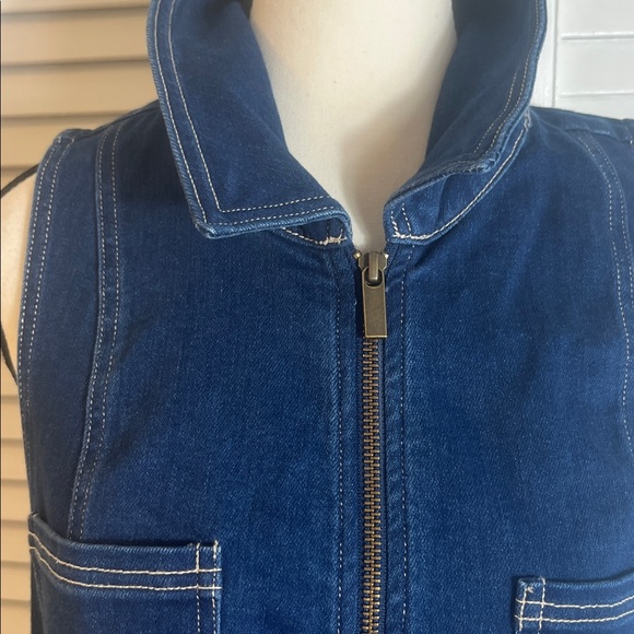 ANTHROPOLOGIE FITTED DENIM PILCRO MIDI DRESS COLOR DENIM DARK  XL NWT - Picture 13 of 14